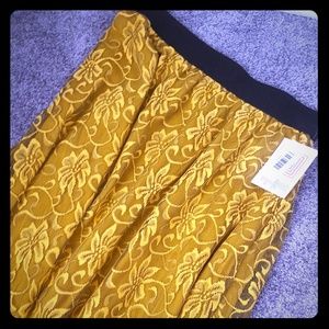 Lularoe Yellow Black Lace Lucy
